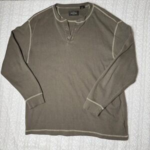 Red Head Dexter Morgan Kill Shirt Long Sleeve Henley Thermal Size XL Waffle Knit